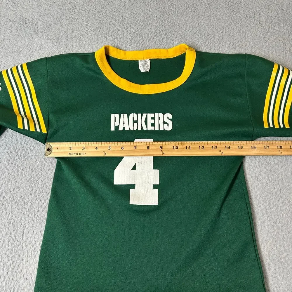 Green Bay Packers Jersey Kids M Green #Brett Favre Hutch Made in USA Jersey - Picture 7 of 10